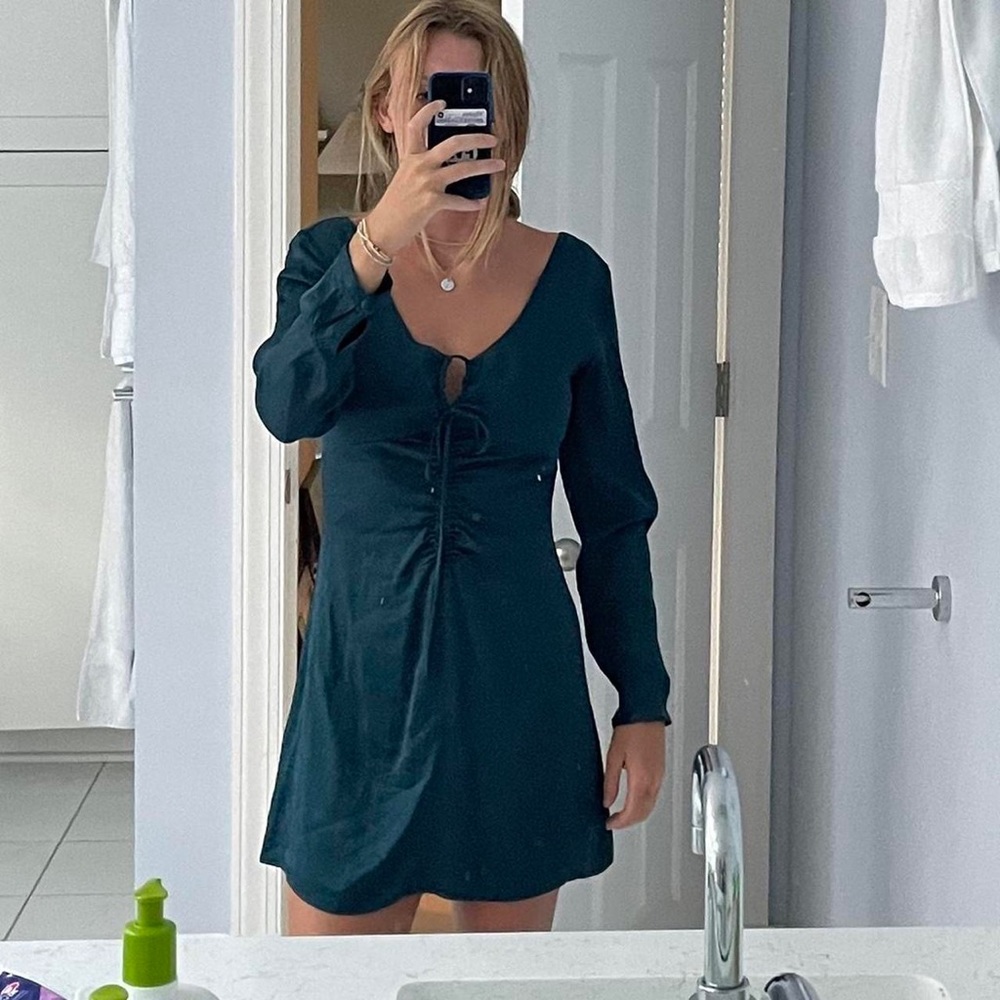 Zara green mini dress